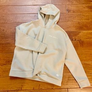 Woman’s Under Armour Athlete Recovery mint fleece wrap pullover hoodie Sz LG